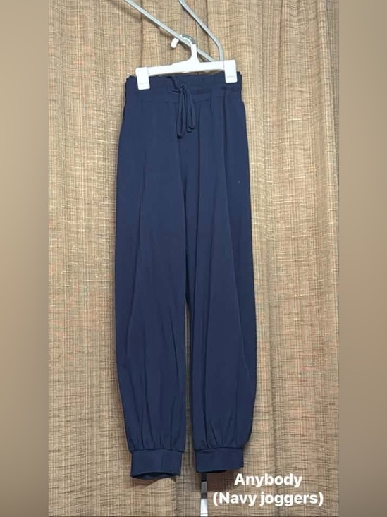 AnyBody Pants - AnyBody Navy Drawstring Track Joggers